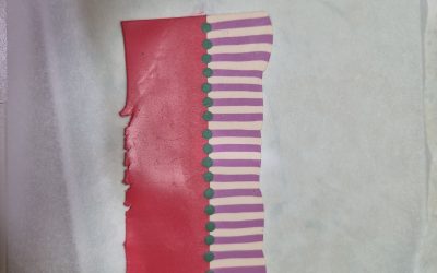 Reducing the thickness of a stripe veneer in the pasta machine